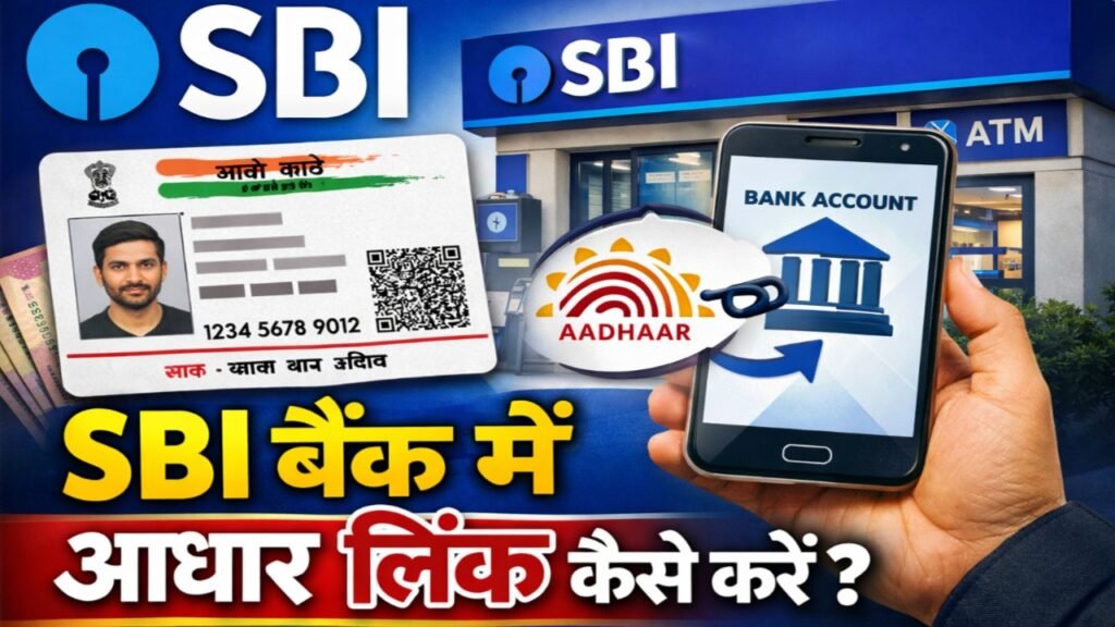 sbi me aadhar link kare