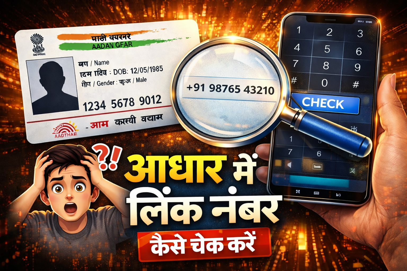 Aadhar Mein Kaun Sa Number Link Hai Pata Karen